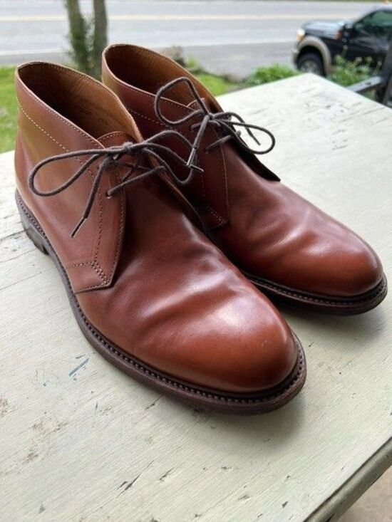 J. Crew Ludlow Brown Leather Chukka Ankle Boots Bench Men US 10D main image 10